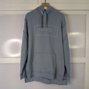 Taylor Swift Folklore Hoodie Blue Seven Official Merch Album Sweatshirt Size L